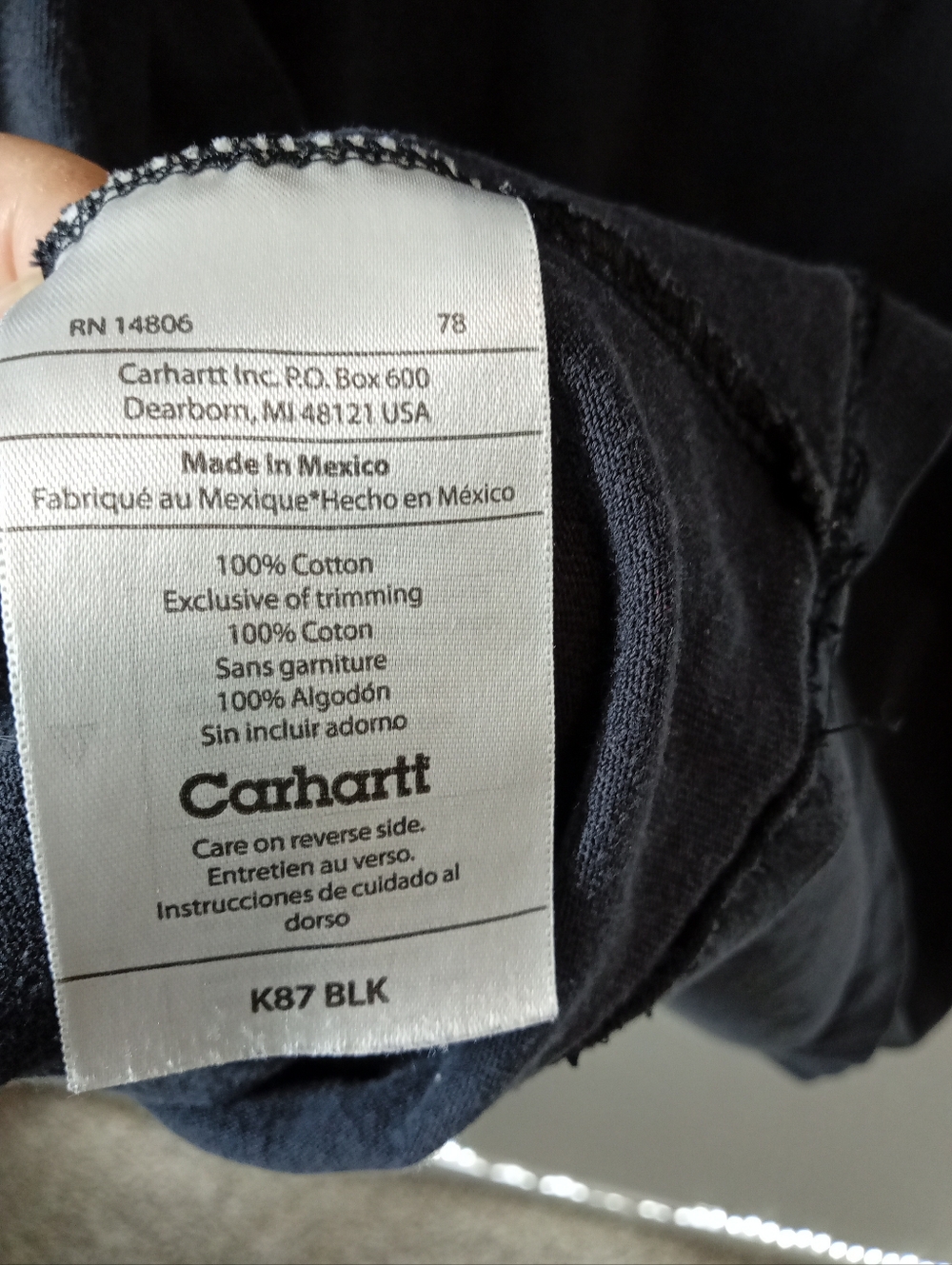 Men's Carhartt Gray T-shirt Short Sleeve sz 2XL - Picture 4 of 4